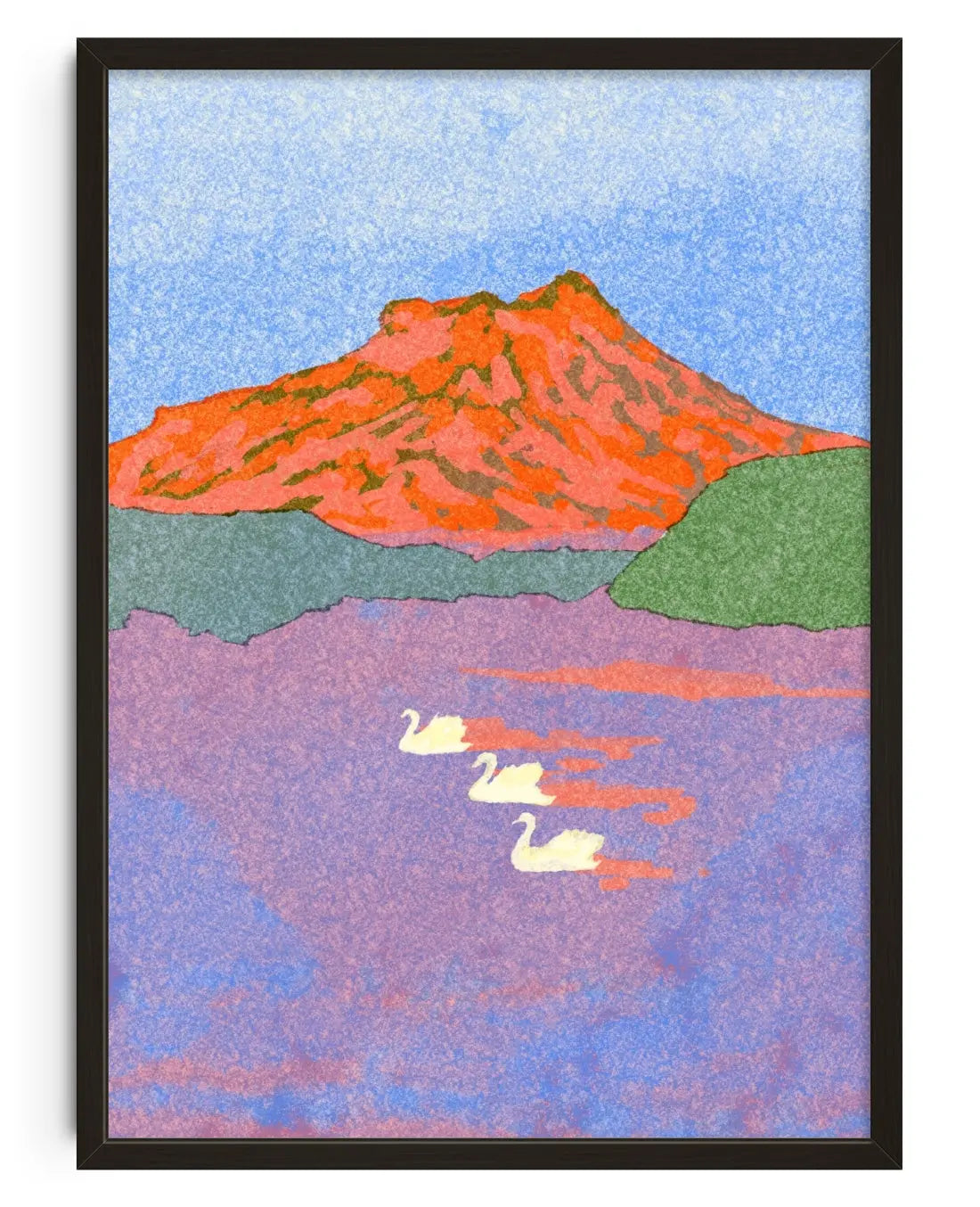 Fuji Kawaguchiko contemporary art print by Lily Kong - sold by DROOL