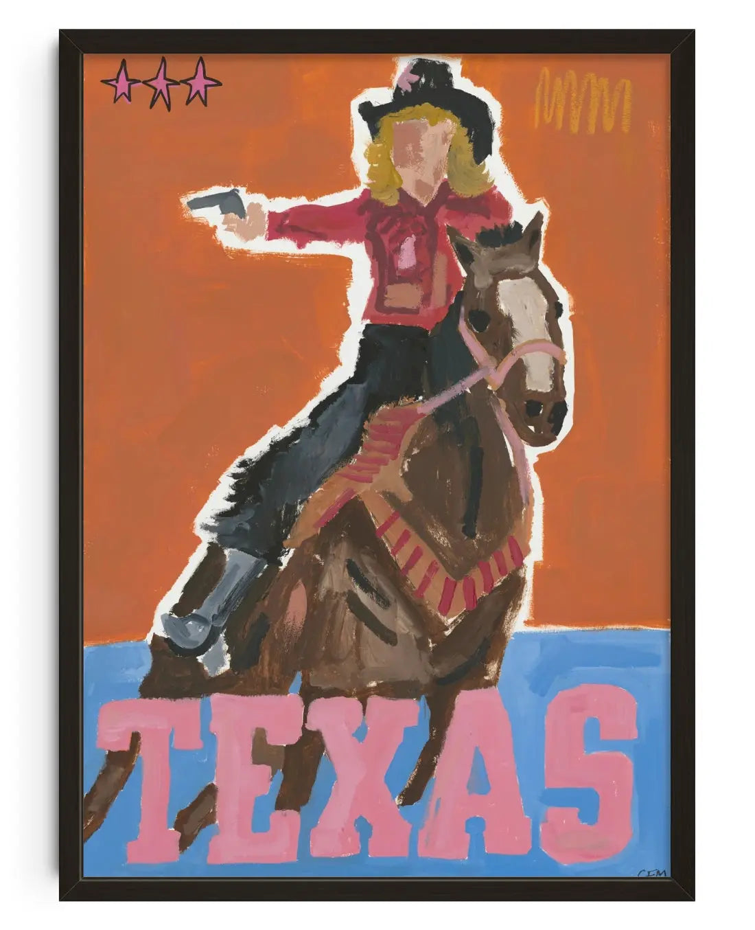 Texas contemporary art print by Caitlin Flood-Molyneux - sold by DROOL