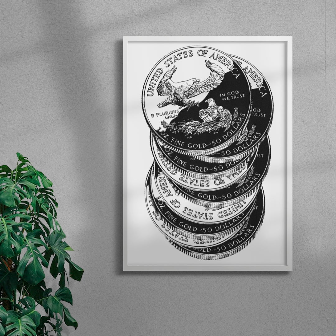 The American Dream contemporary wall art print by Utsav Verma - sold by DROOL