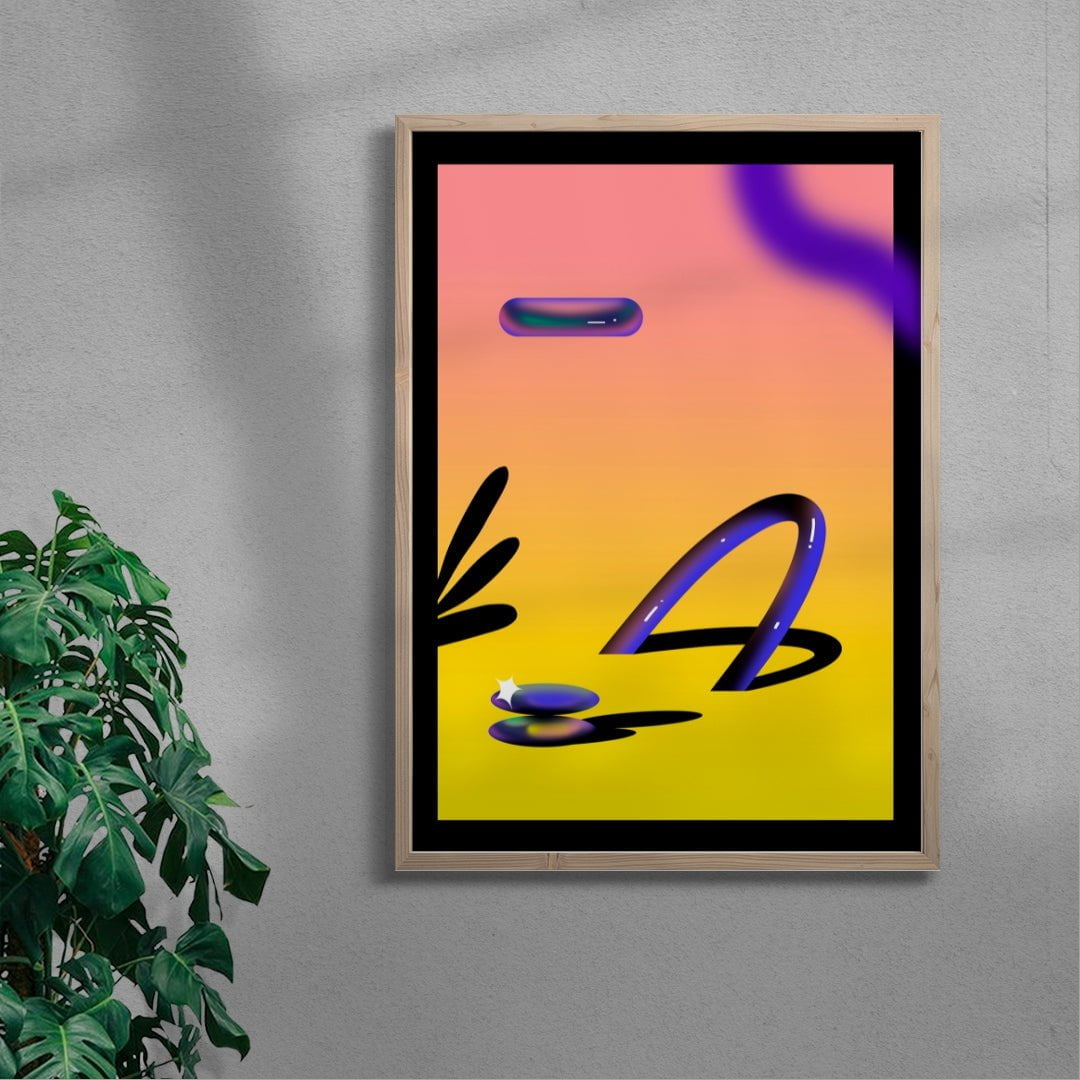 Sunny contemporary wall art print by Tolga Tarhan - sold by DROOL