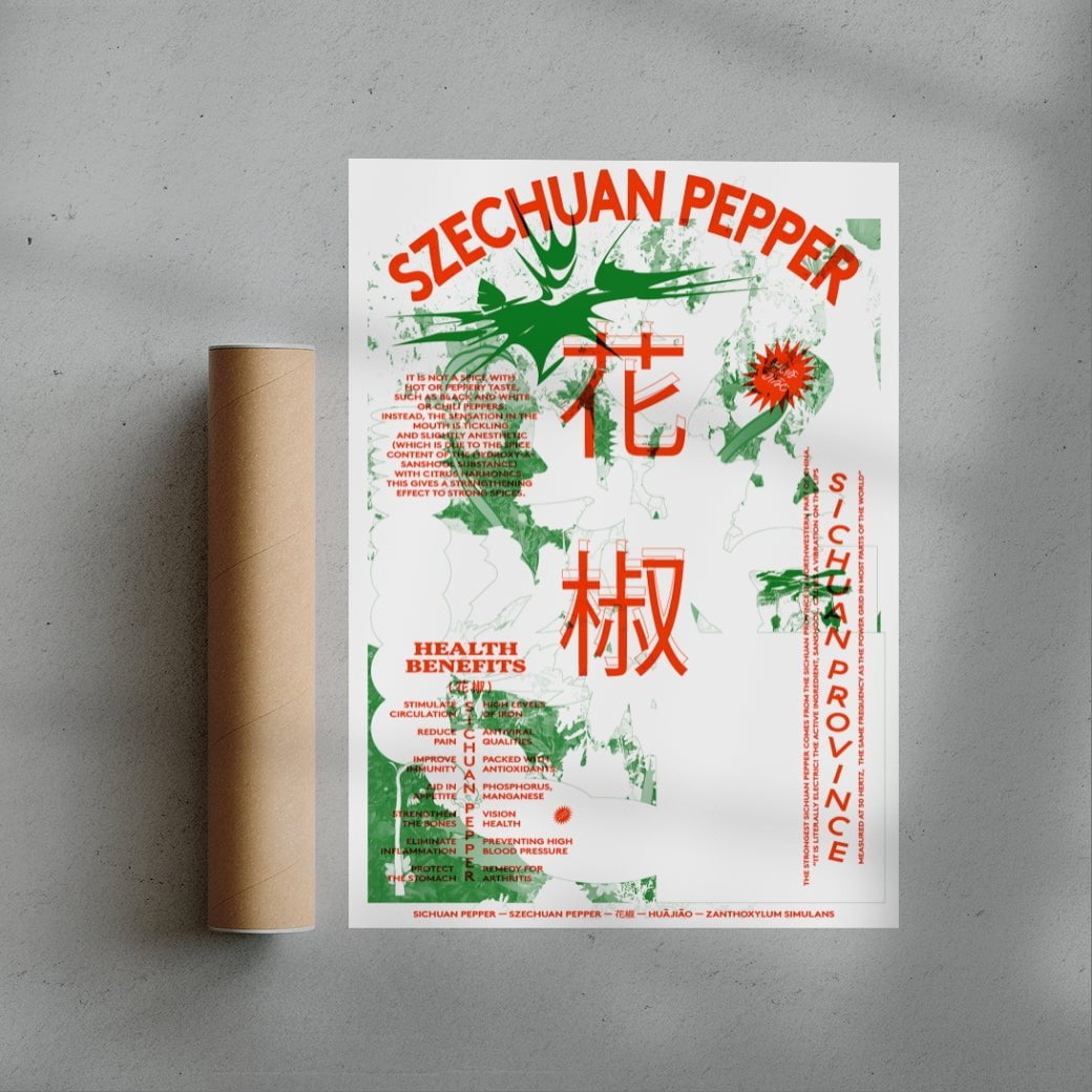 Szechuan Pepper contemporary wall art print by Studio Trikken - sold by DROOL