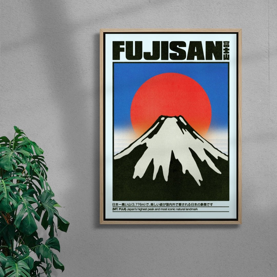Fujisan contemporary wall art print by Othman Zougam - sold by DROOL