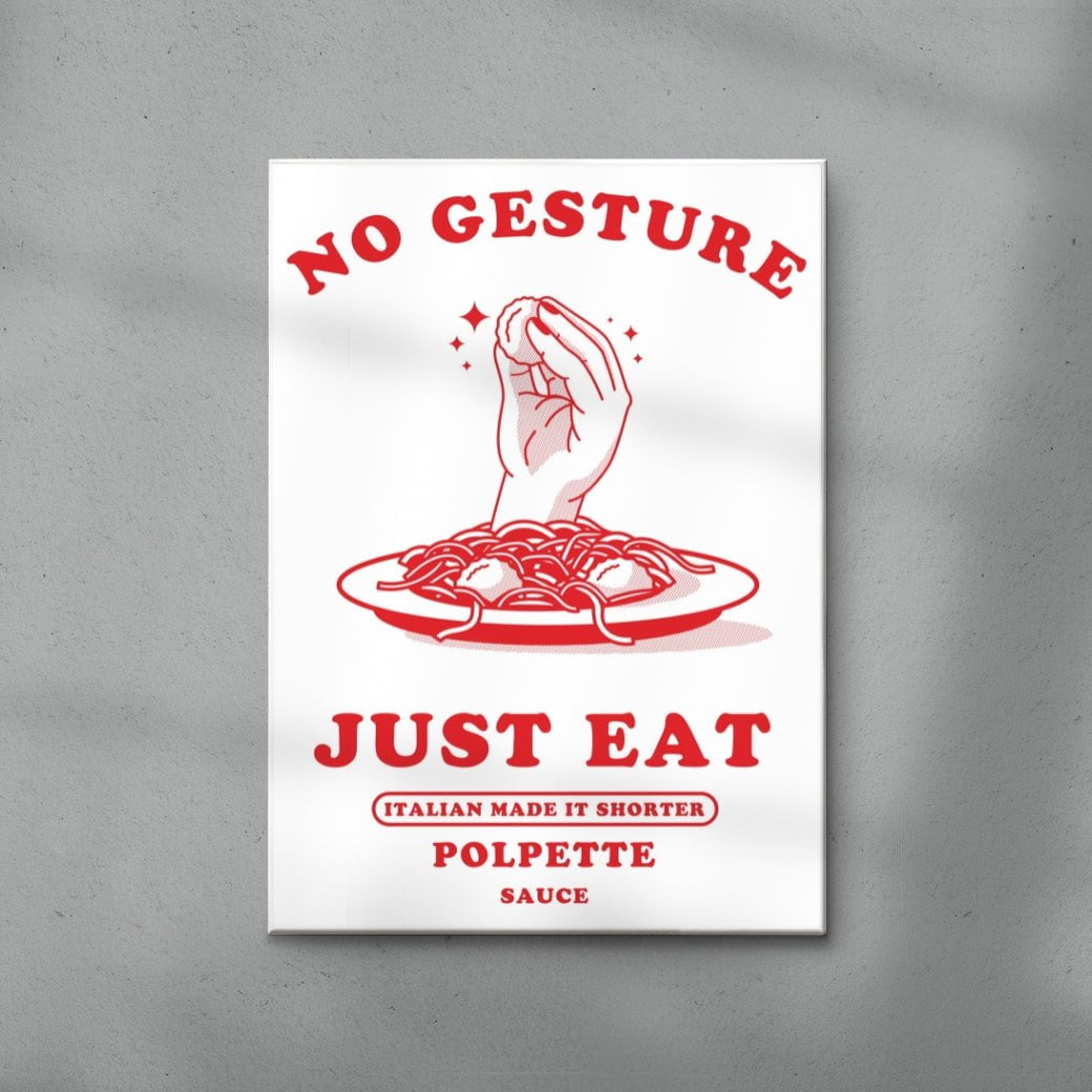Polpette contemporary wall art print by Alessio Trudu - sold by DROOL