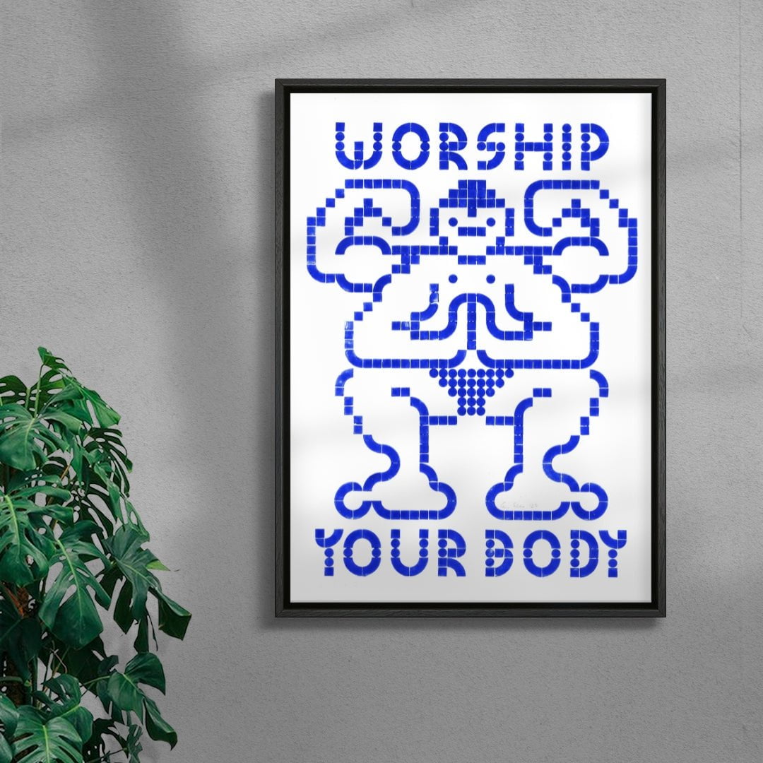 Worship Your Body contemporary wall art print by Eric Schwarz - sold by DROOL