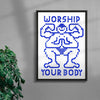 Worship Your Body contemporary wall art print by Eric Schwarz - sold by DROOL