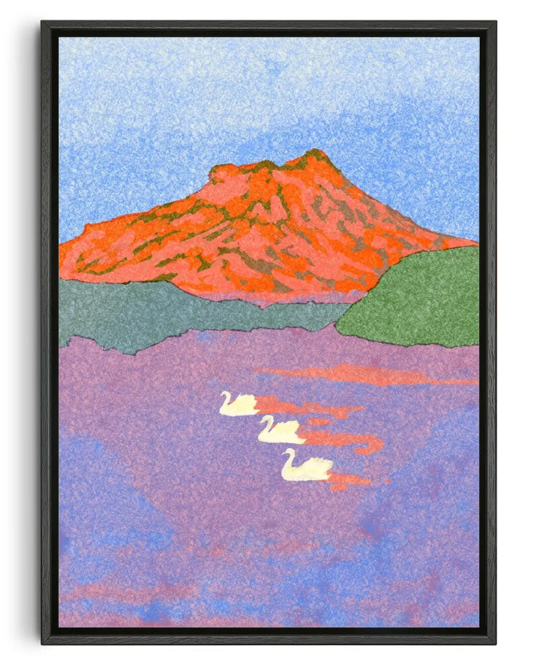 Fuji Kawaguchiko contemporary canvas print by Lily Kong - sold by DROOL
