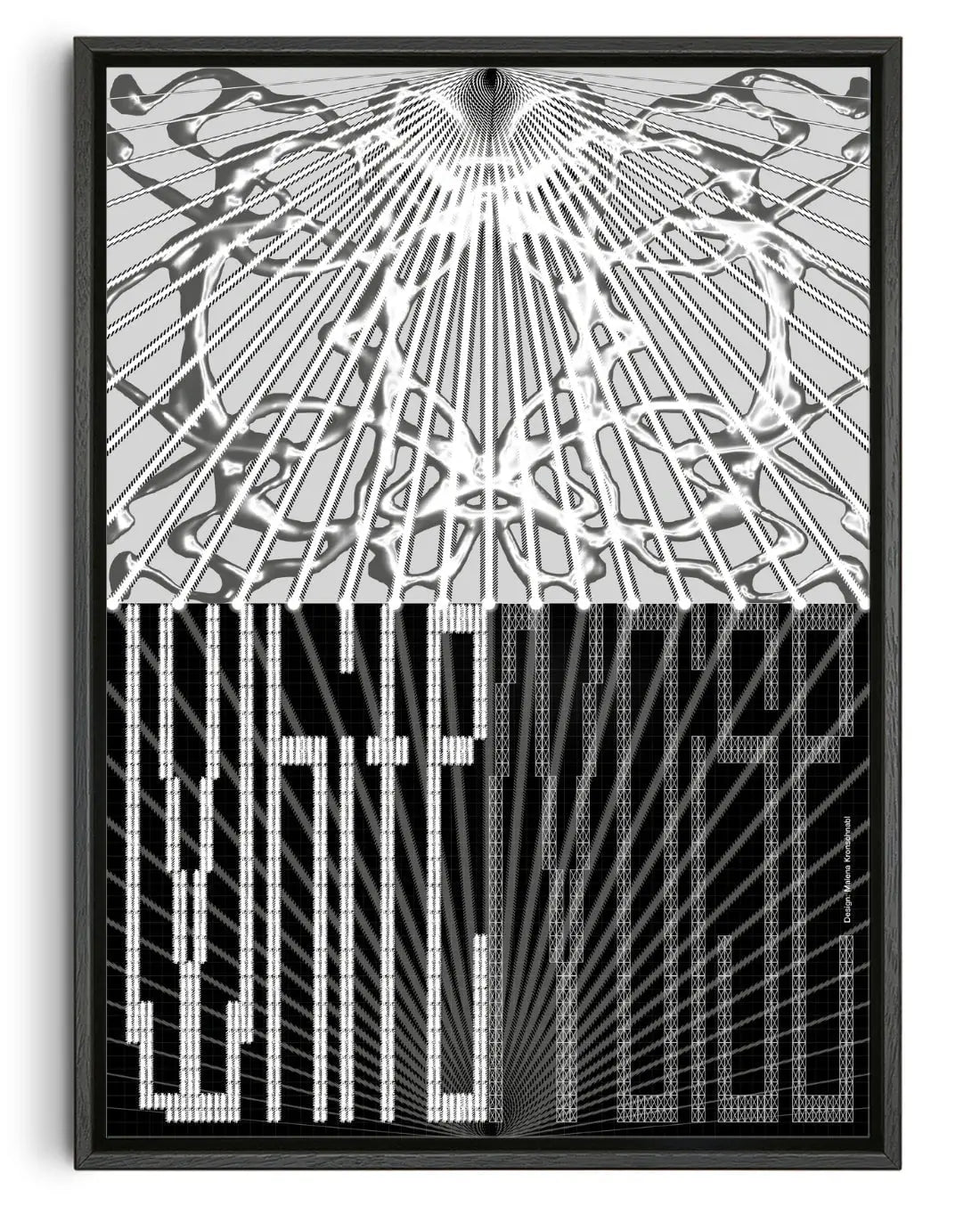 White Noise contemporary wall art print by Malena Kronschnabl - sold by DROOL