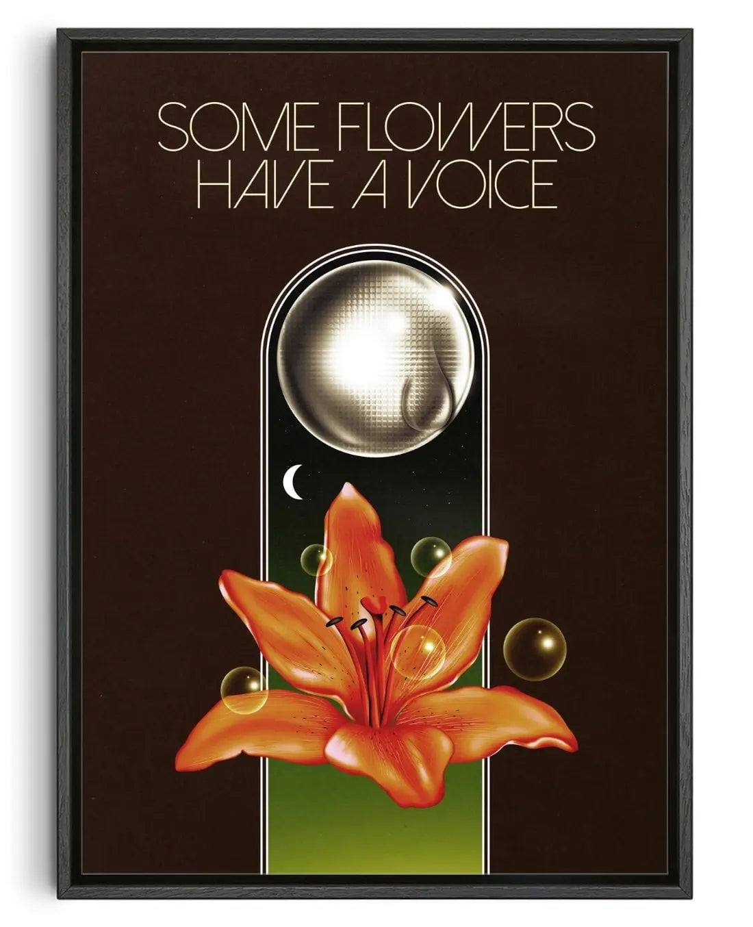 Some Flowers Have A Voice contemporary wall art print by Liorzh - sold by DROOL