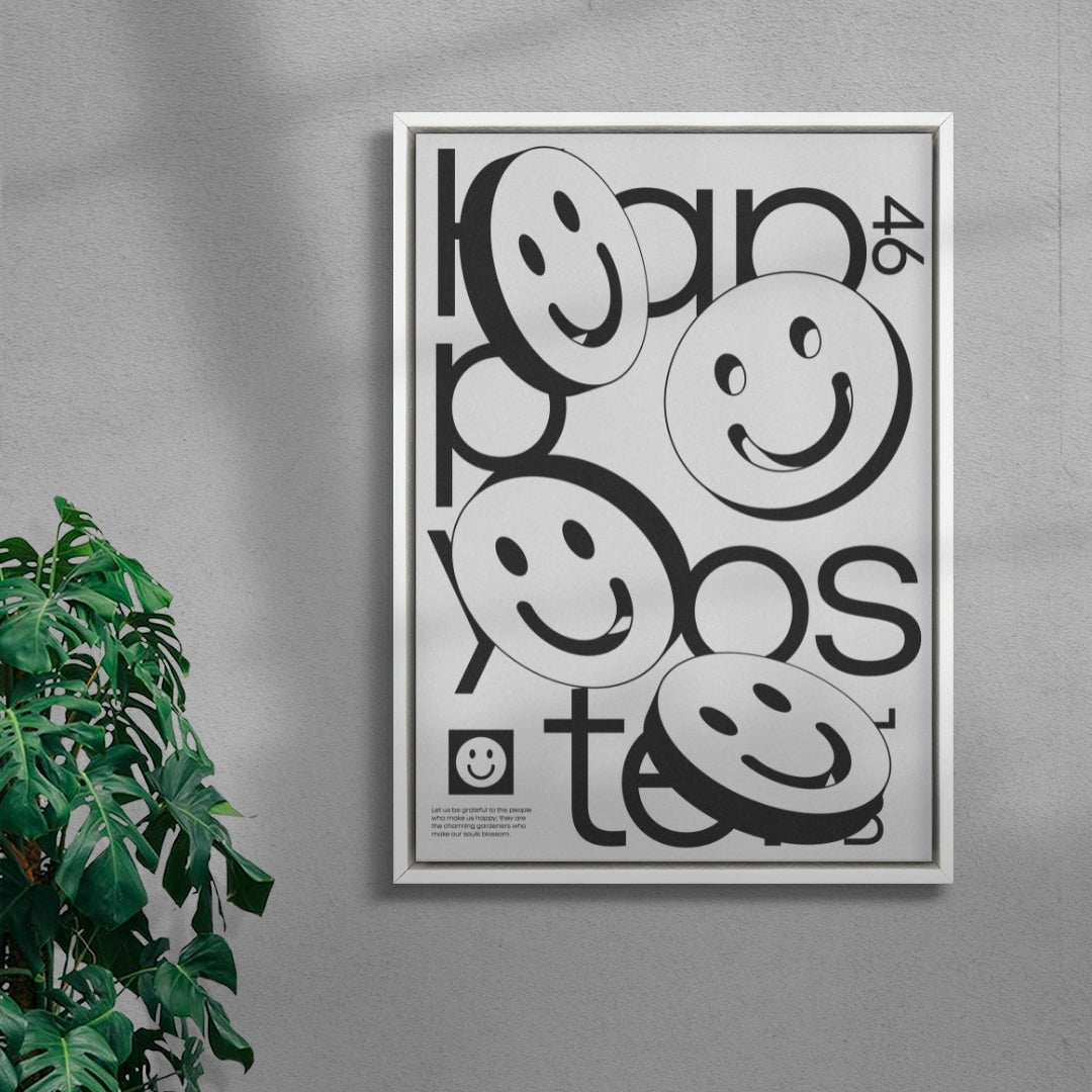 Happy contemporary wall art print by Jérôme Bizien - sold by DROOL