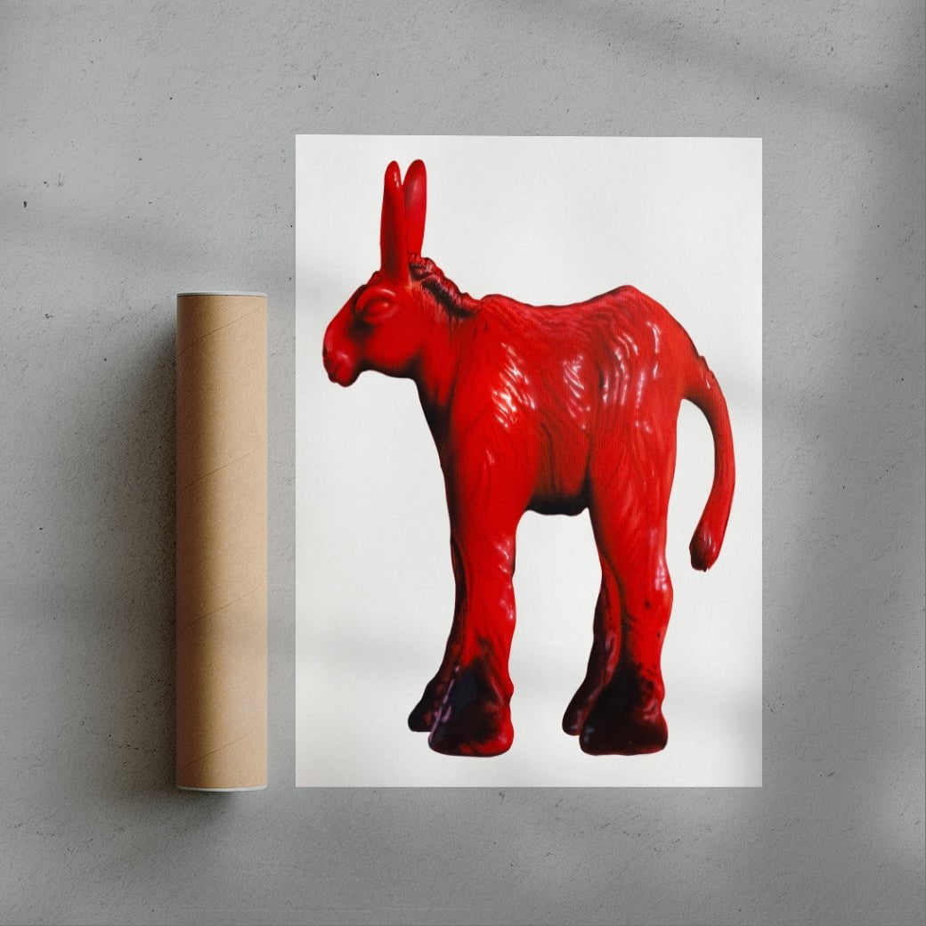 Toy Donkey contemporary wall art print by River Cousin - sold by DROOL