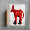 Toy Donkey contemporary wall art print by River Cousin - sold by DROOL