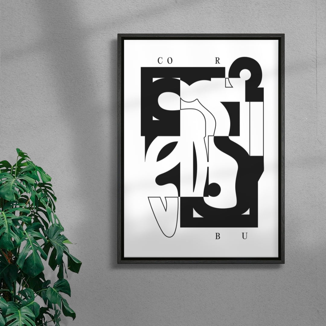CORBU contemporary wall art print by Przemek Bizoń - sold by DROOL