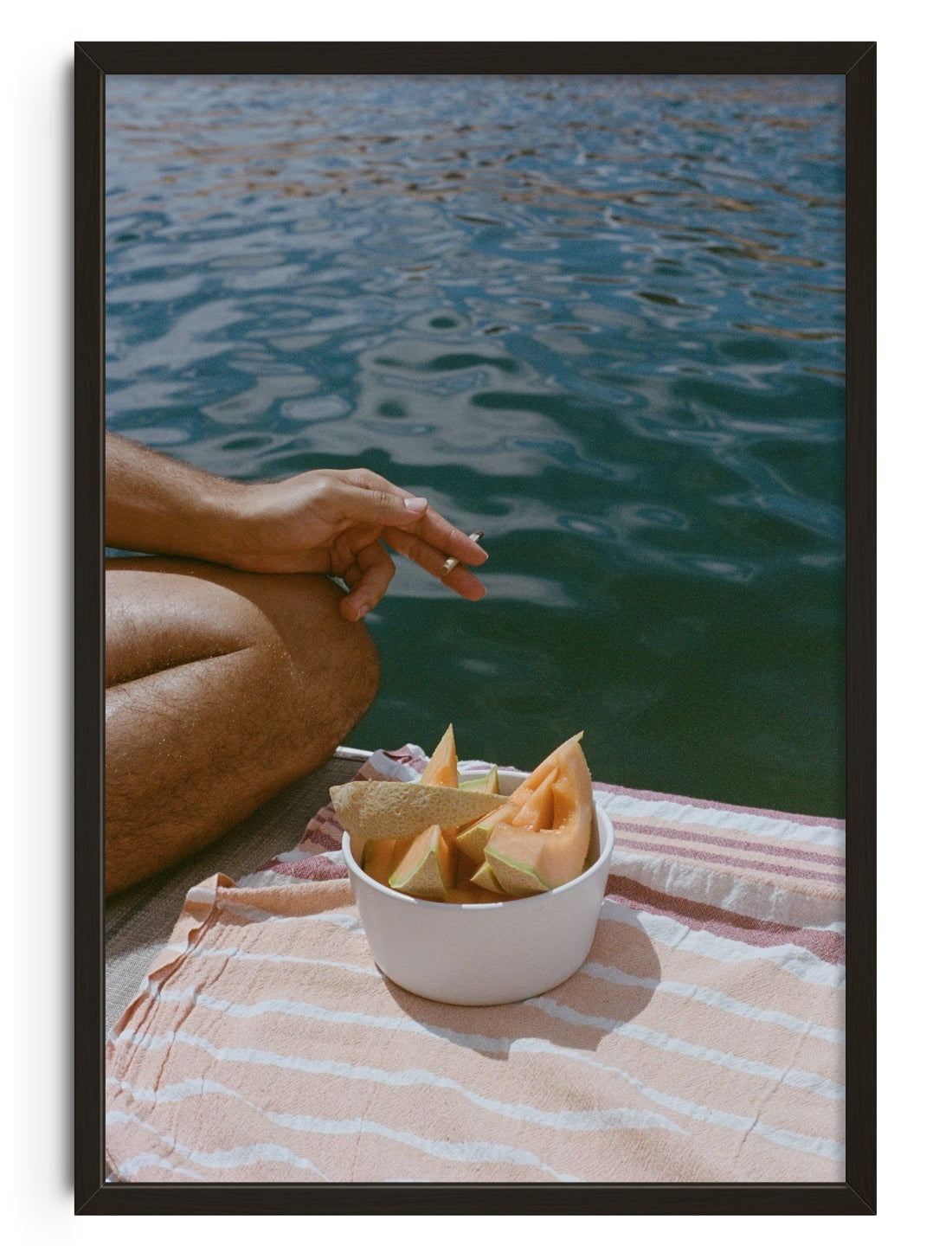 Melon Lunch contemporary wall art print by Megan Rogers - sold by DROOL