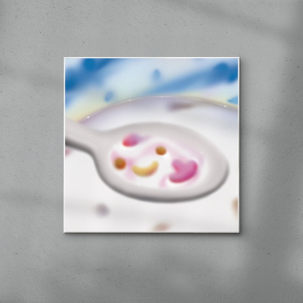 Spoonful contemporary wall art print by Oriane Jeanselme - sold by DROOL