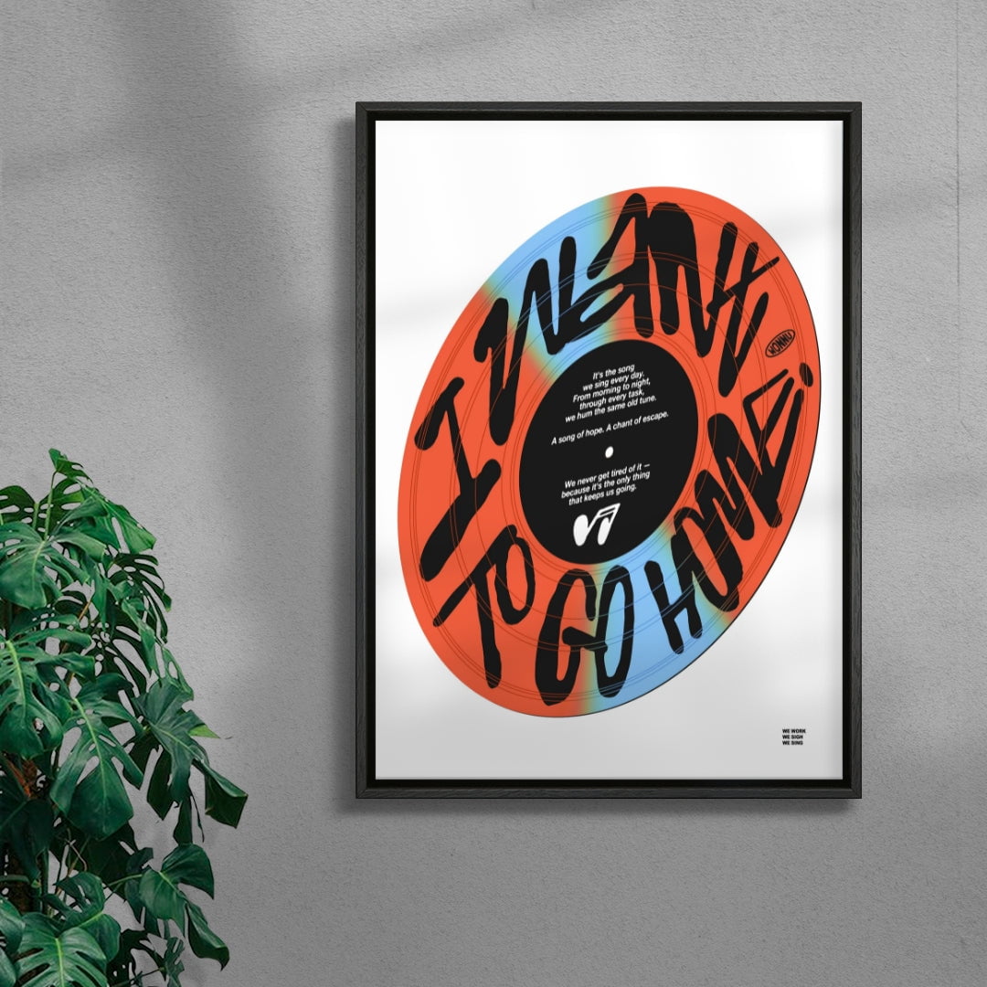 A daily record that never gets old contemporary wall art print by Wonnu - sold by DROOL