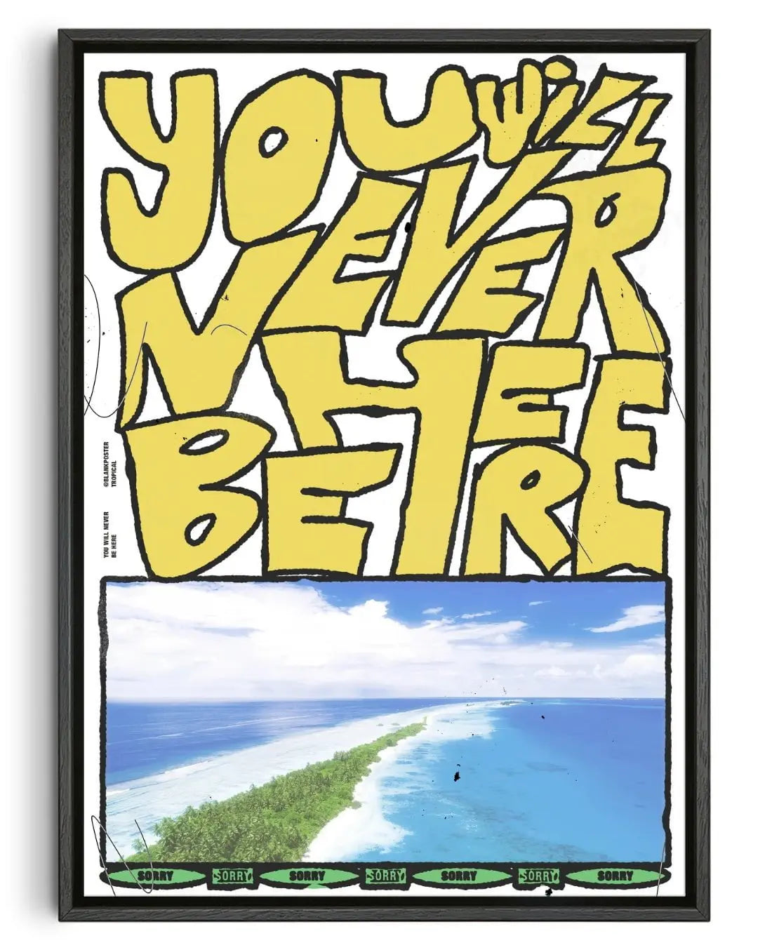 You will never be here contemporary wall art print by Jorge Santos - sold by DROOL