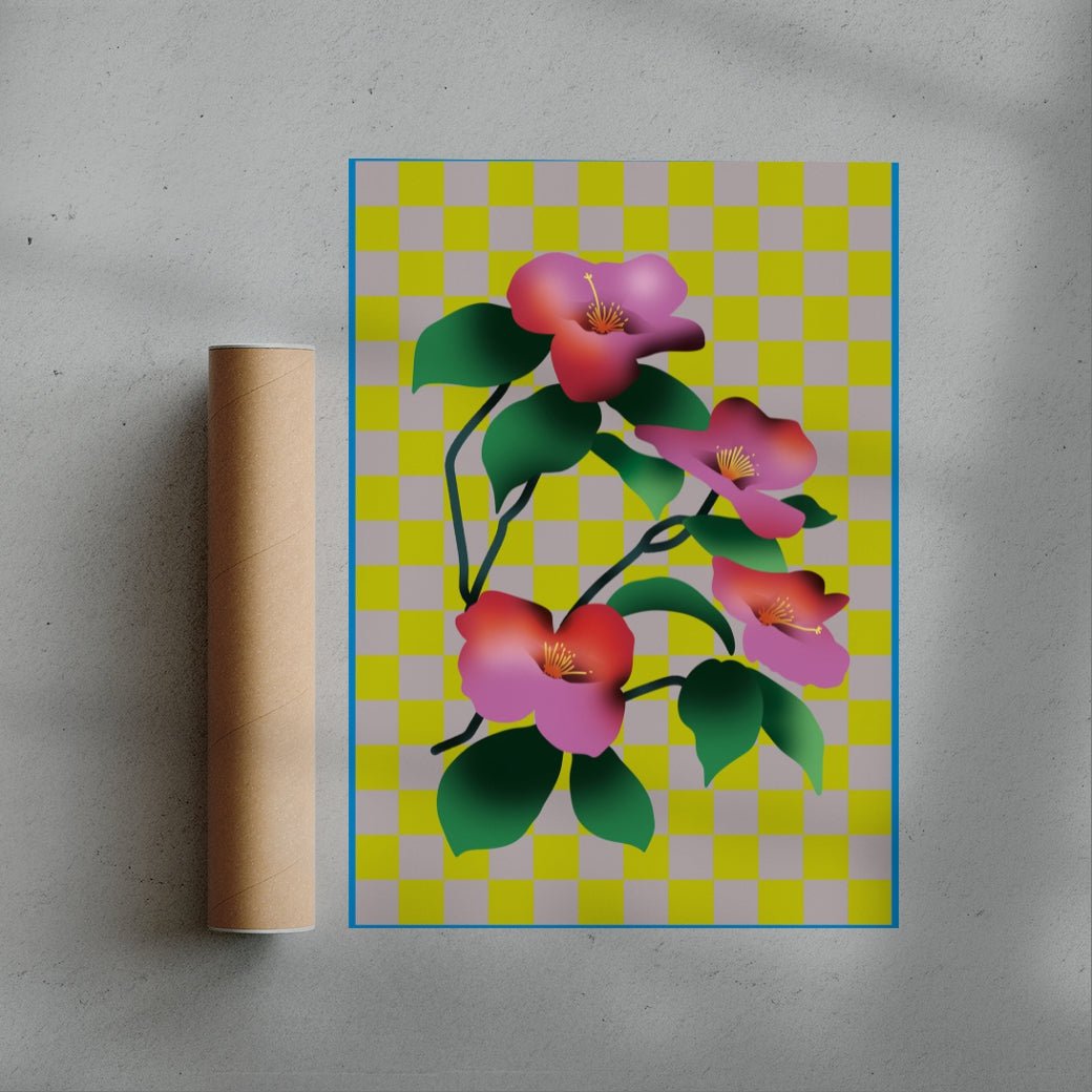 Japanese Flowers (3) contemporary wall art print by Will Da Costa - sold by DROOL