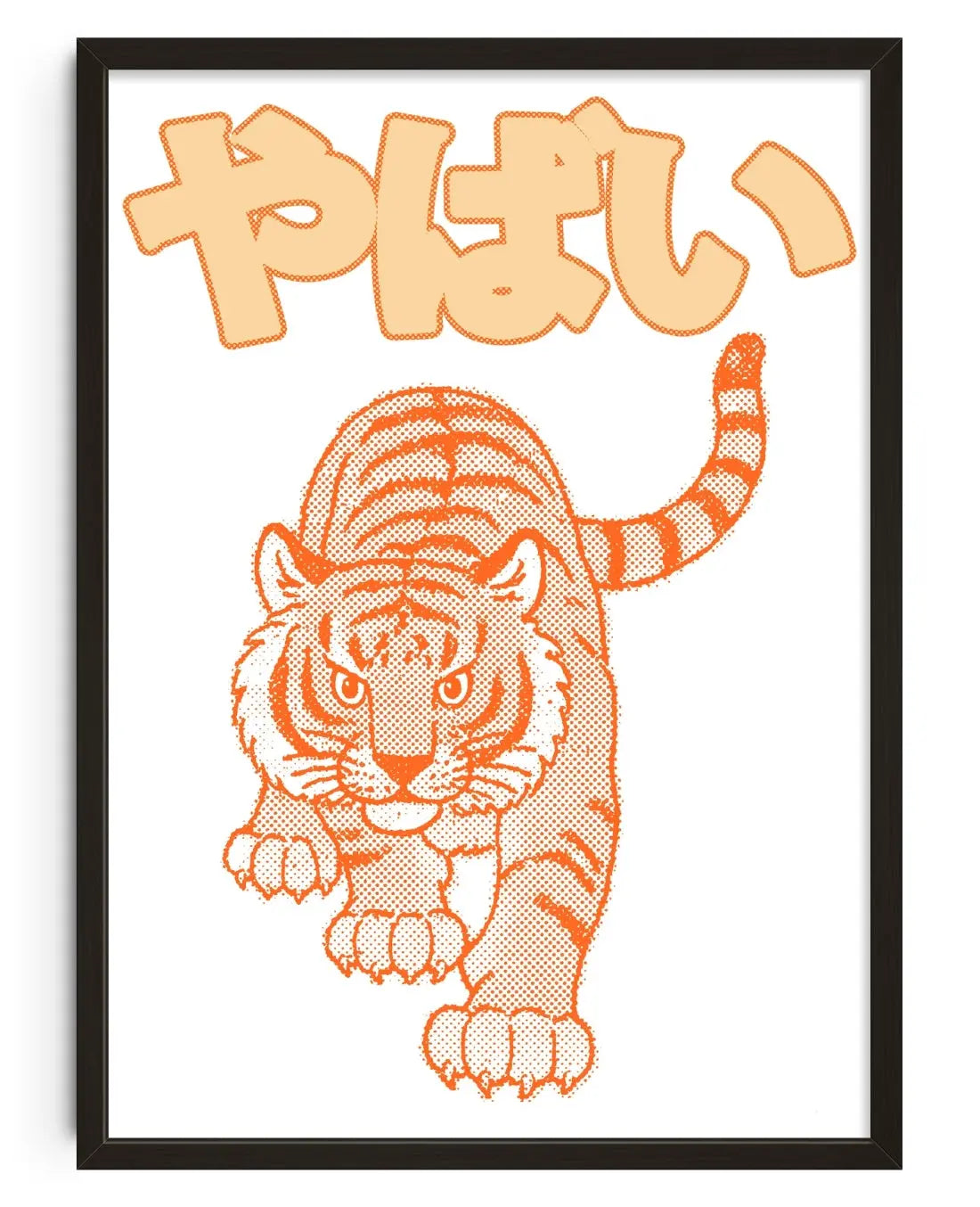 Yabai Tiger contemporary art print by Will Da Costa - sold by DROOL