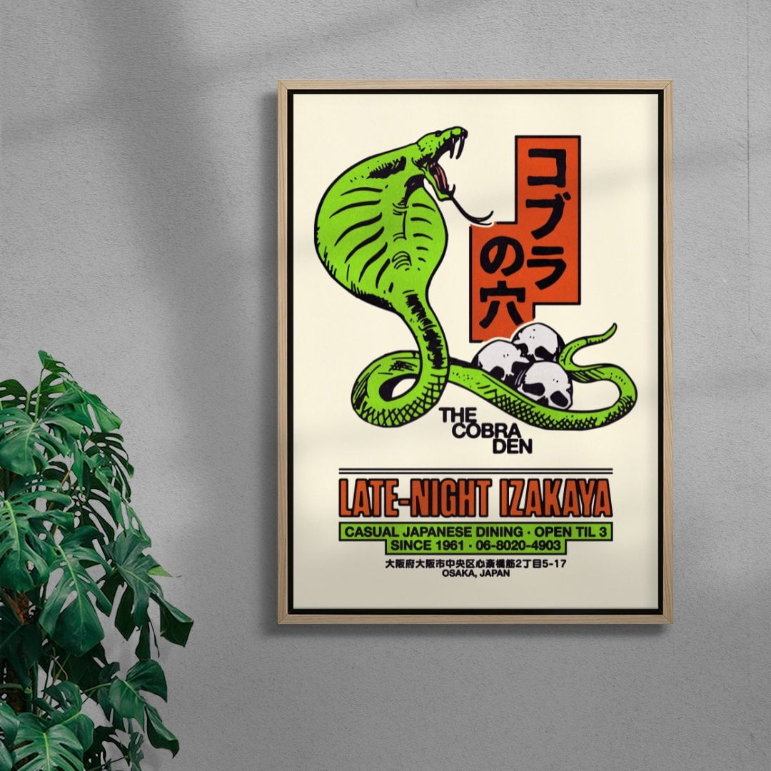 The Cobra Den contemporary wall art print by Othman Zougam - sold by DROOL