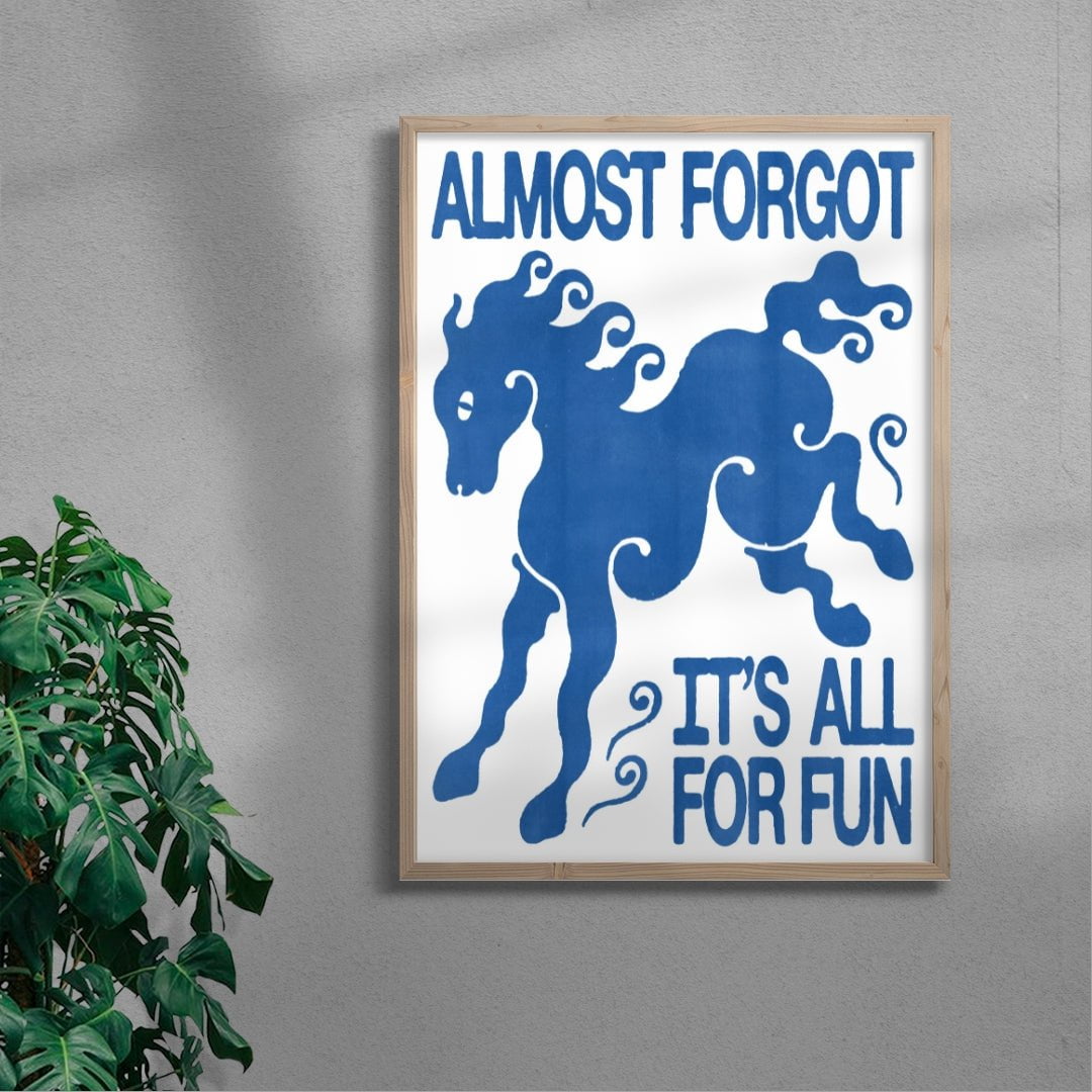 Almost Forgot contemporary wall art print by Alexander Khabbazi - sold by DROOL