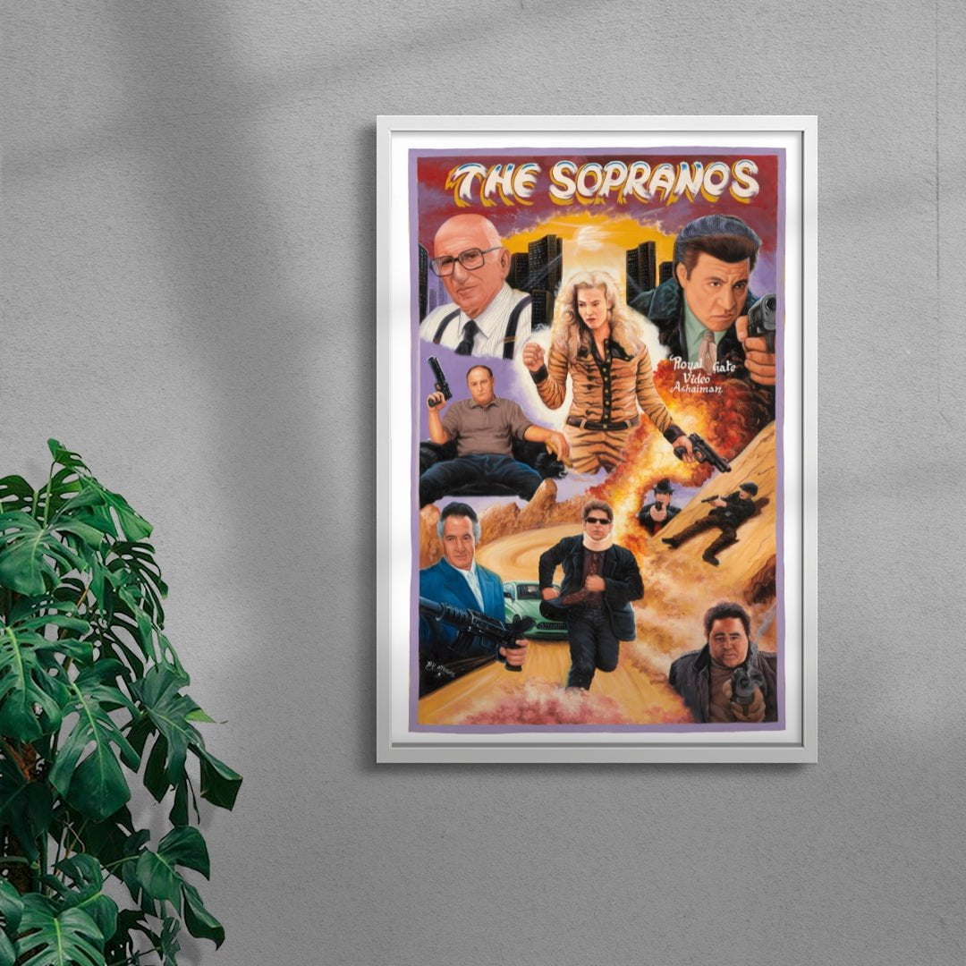 The Sopranos contemporary wall art print by Deadly Prey - sold by DROOL
