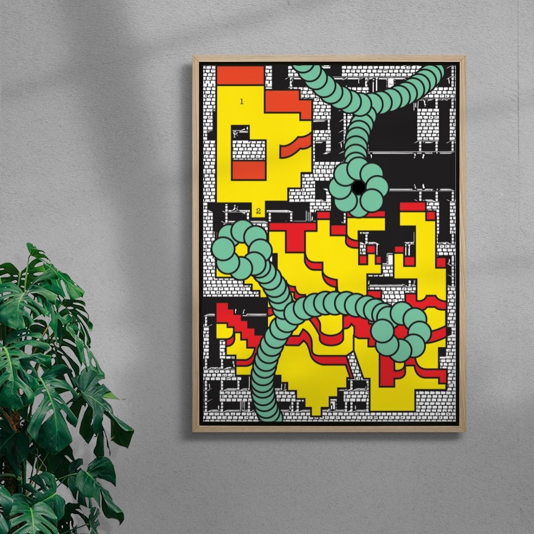 Structures & Bricks contemporary wall art print by Naia Escribano - sold by DROOL