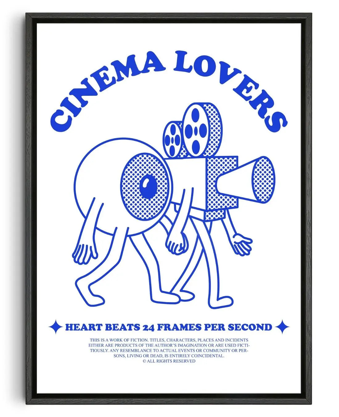 Cinema Lovers contemporary wall art print by Carilla Karahan - sold by DROOL