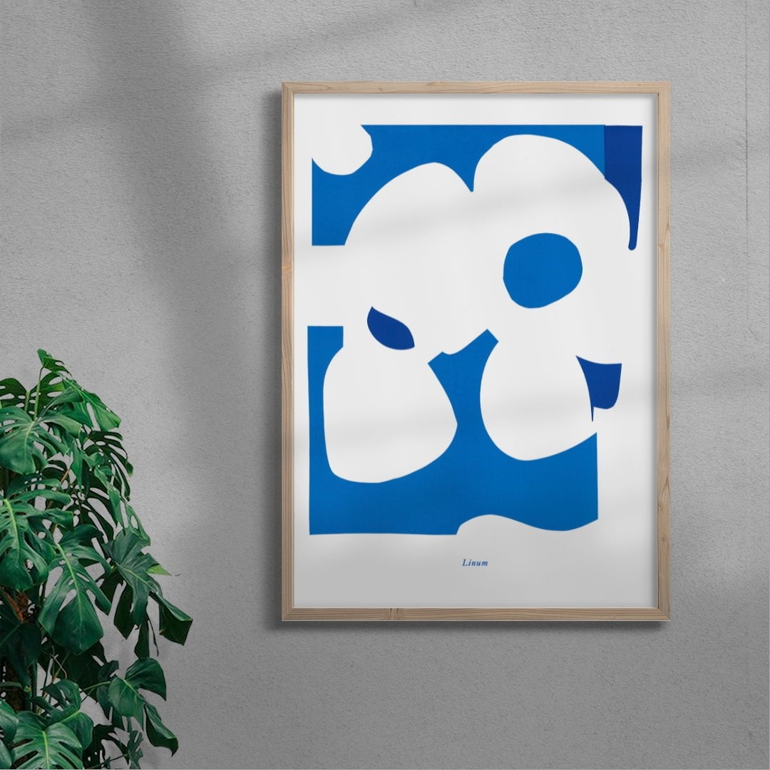 Linum contemporary wall art print by Rikki Hewitt - sold by DROOL