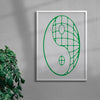 Zen Earth contemporary wall art print by MENSLIES - sold by DROOL