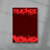 Sucker For Love Red contemporary wall art print by Salome Frenzel - sold by DROOL