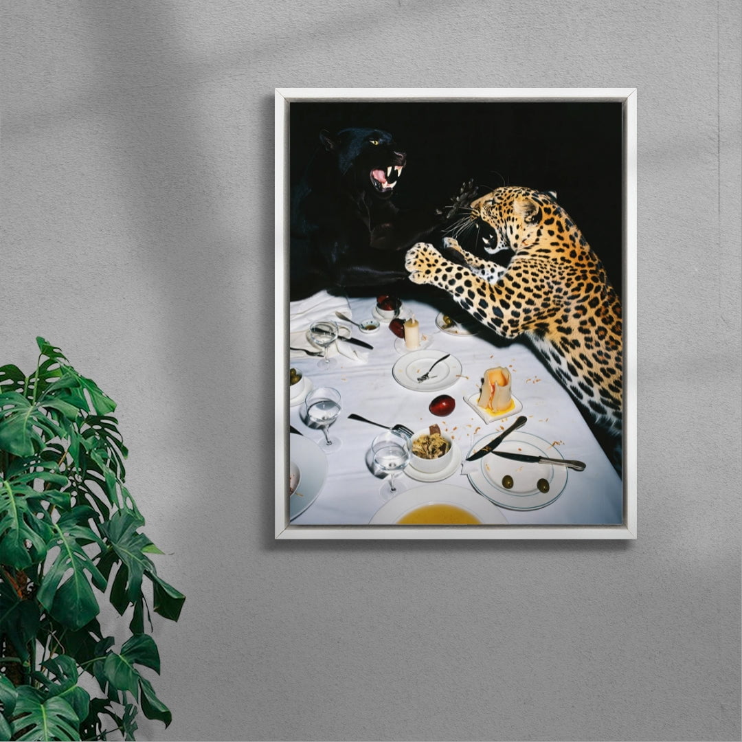 WHO'S PAYING? contemporary wall art print by Ces XC - sold by DROOL