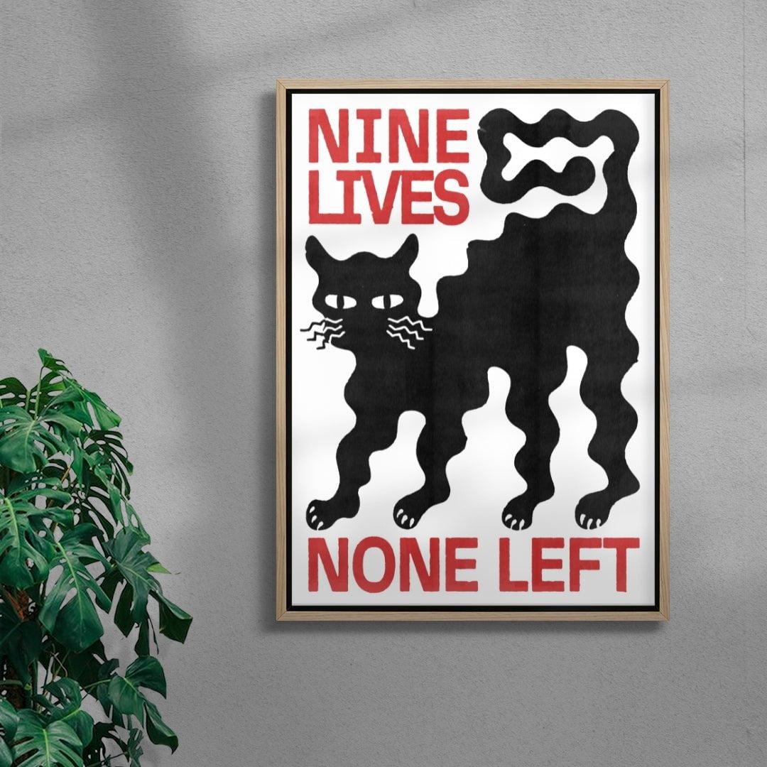 Nine Lives contemporary wall art print by Alexander Khabbazi - sold by DROOL