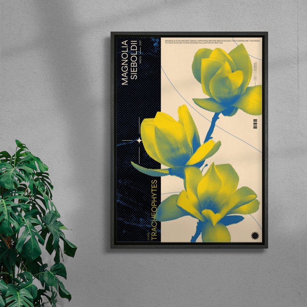Magnolia contemporary wall art print by MEDG - sold by DROOL
