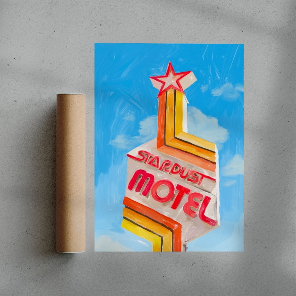 Stardust Motel contemporary wall art print by Laurie Campbell - sold by DROOL