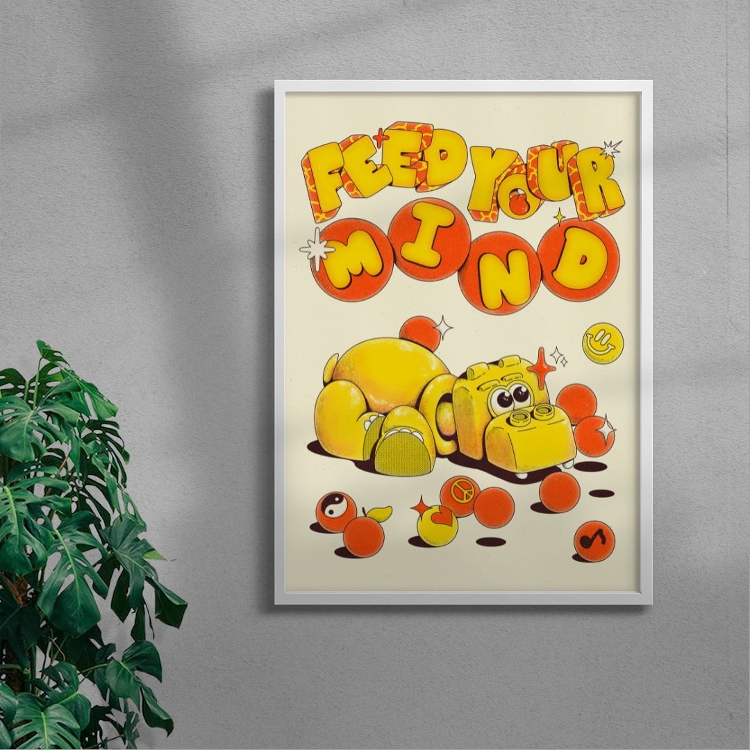 Feed Your Mind contemporary wall art print by My Sunbeam - sold by DROOL