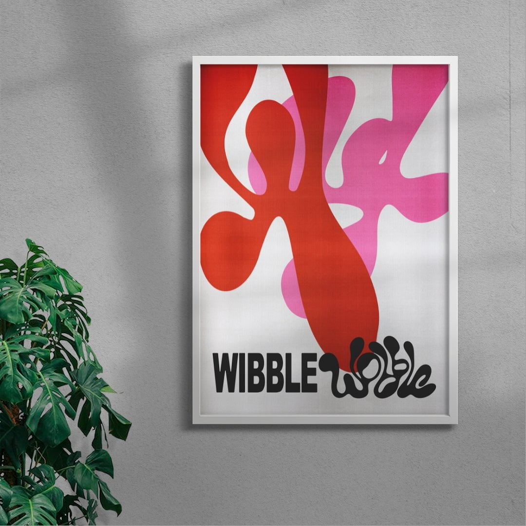 Wibble wobble contemporary wall art print by 3WillyT - sold by DROOL