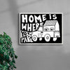 HOME IS WHERE YOU PARK IT contemporary wall art print by Max Blackmore - sold by DROOL