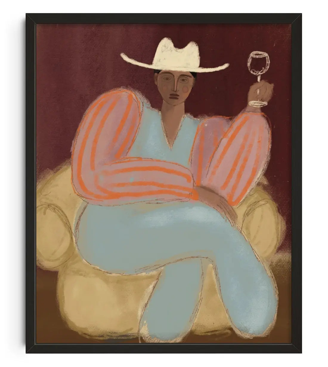 Tell Me More Red contemporary art print by Studio Vreeken - sold by DROOL