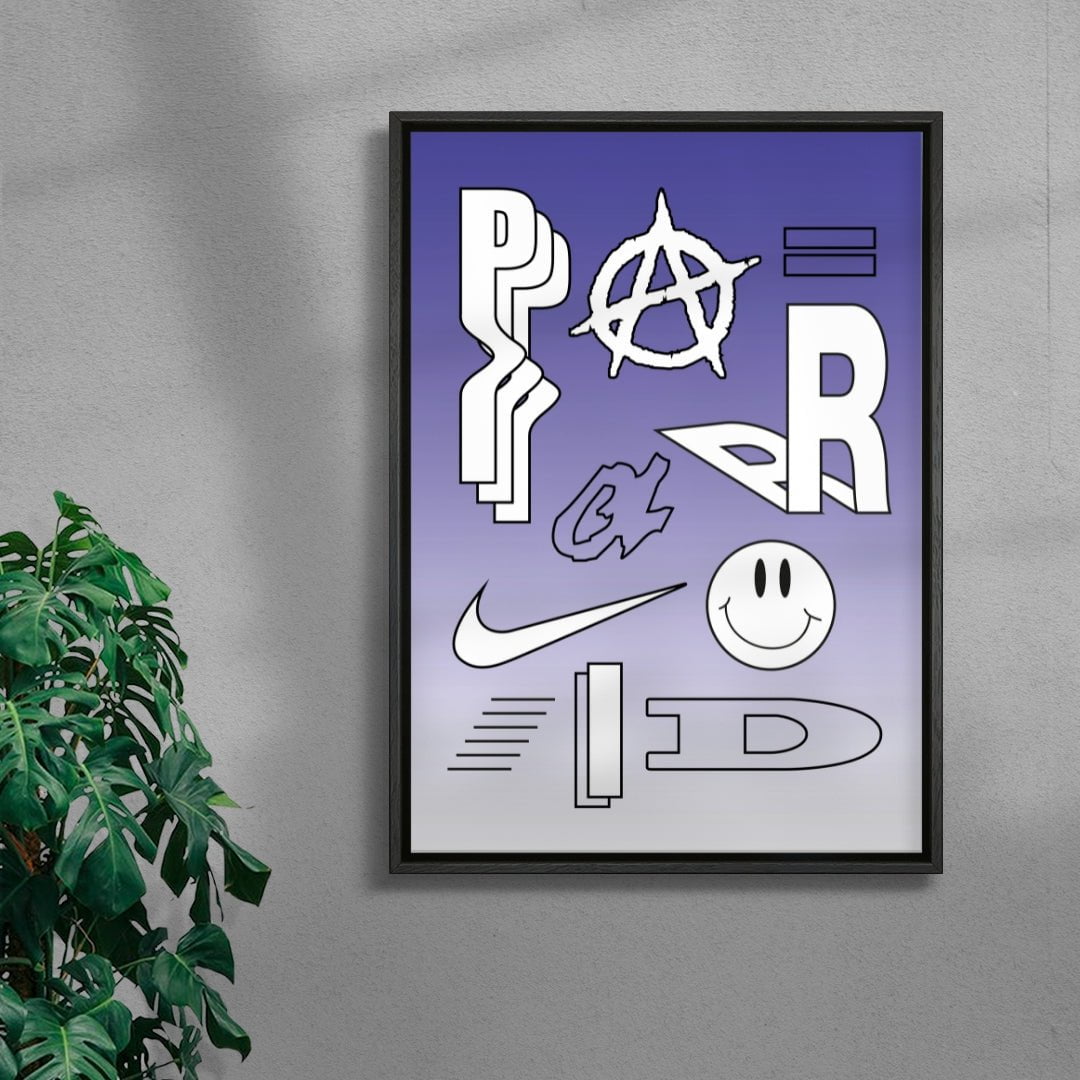 Paranoid contemporary wall art print by Ignorance1 - sold by DROOL