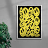 Happy smiley composition contemporary wall art print by Petra - sold by DROOL