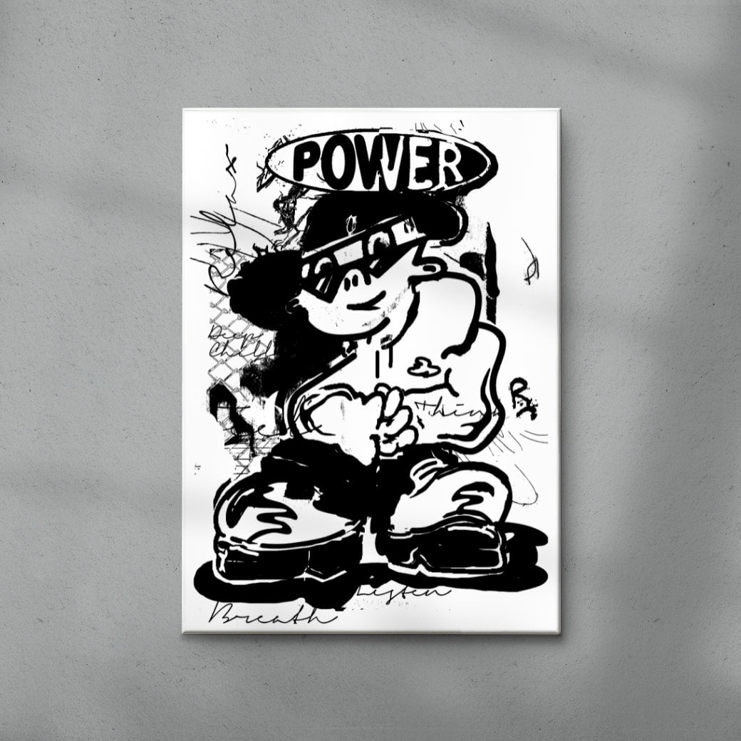 Power contemporary wall art print by Amelie Goeppel - sold by DROOL