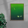 Monologue; Emerald contemporary wall art print by Peter-Maximilian Ronsdorf - sold by DROOL