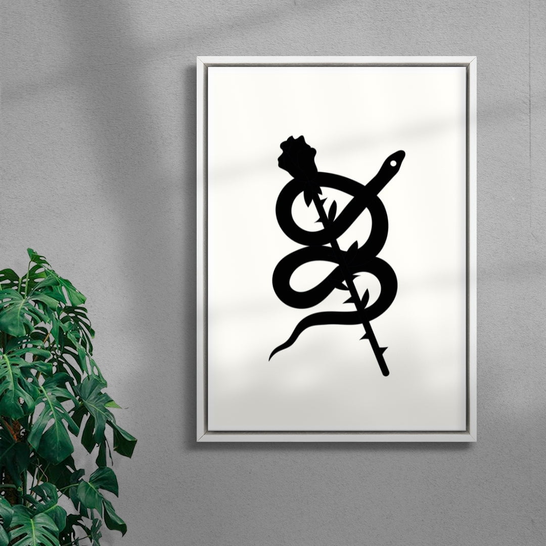 Rose contemporary wall art print by Juan Sebastián Rosillo - sold by DROOL