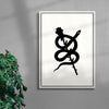 Rose contemporary wall art print by Juan Sebastián Rosillo - sold by DROOL