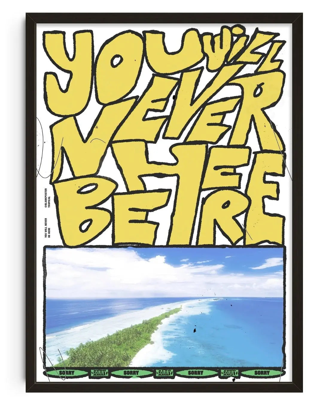 You will never be here contemporary wall art print by Jorge Santos - sold by DROOL