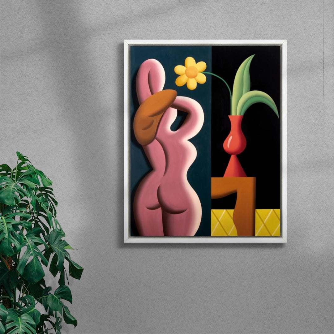 Nude And A Vase contemporary wall art print by Juan de la Rica - sold by DROOL