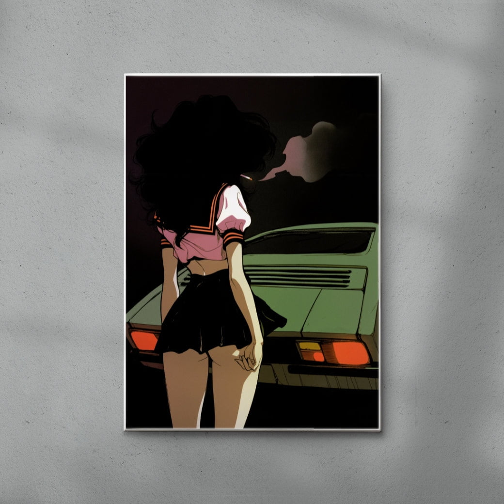 Drift Noir contemporary wall art print by dolorsilentium - sold by DROOL