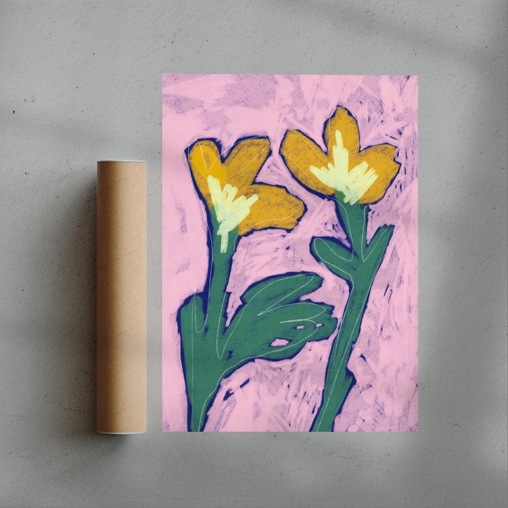 Bloomin Lovely contemporary wall art print by Laurie Campbell - sold by DROOL