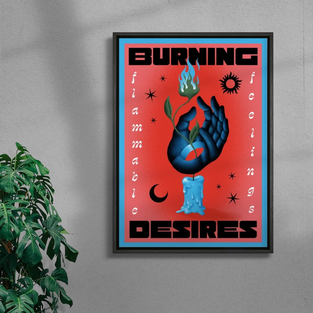 Burning Desires contemporary wall art print by Itamar Makover - sold by DROOL
