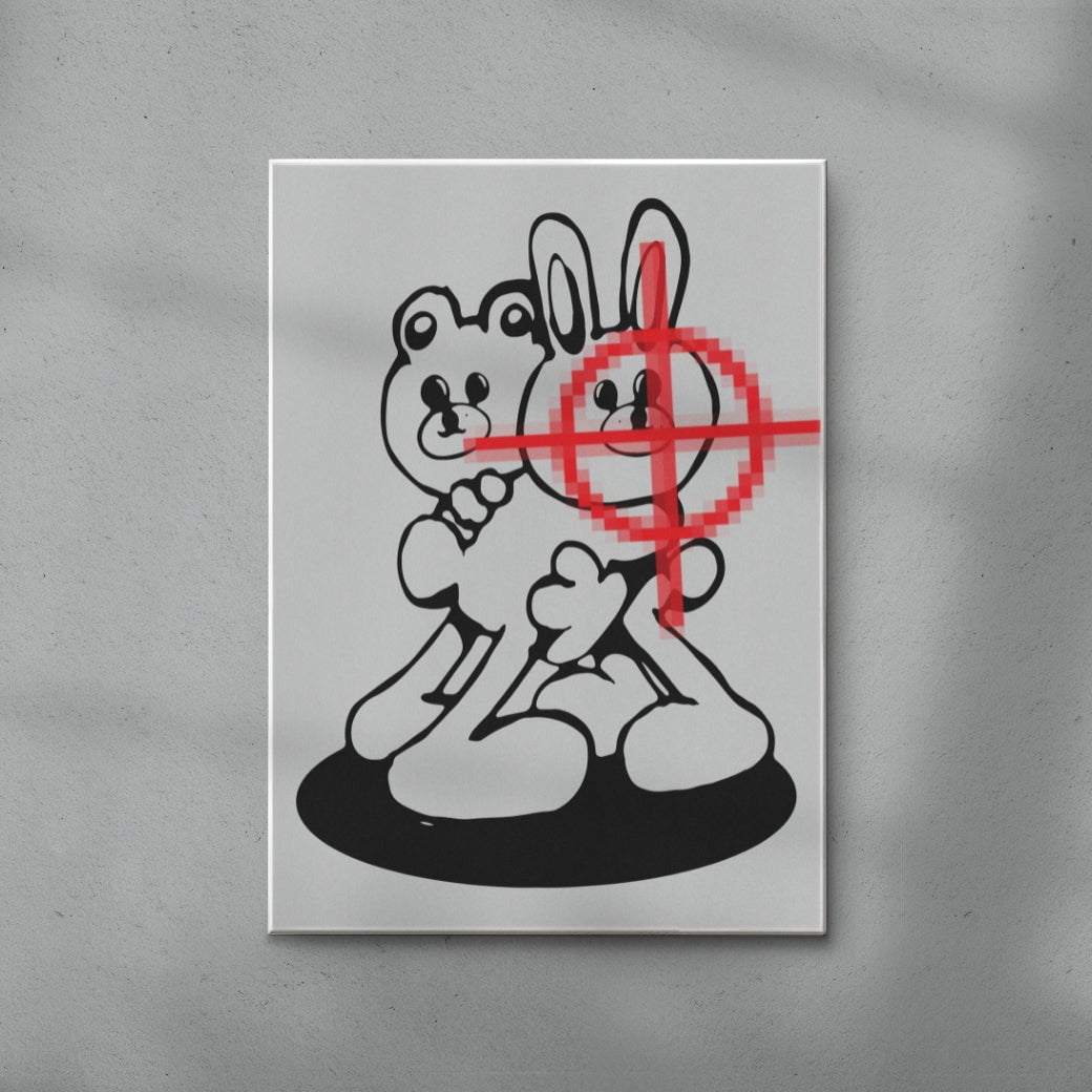 Care Bear contemporary wall art print by Sven Silk - sold by DROOL